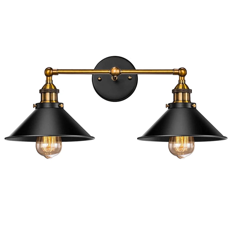 Éclairage industriel vintage au plafond