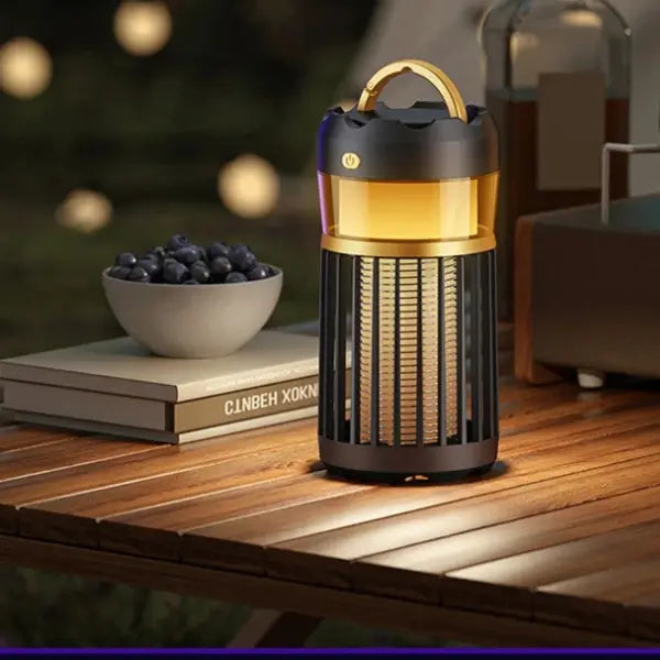 Lampe de table anti-moustiques noire