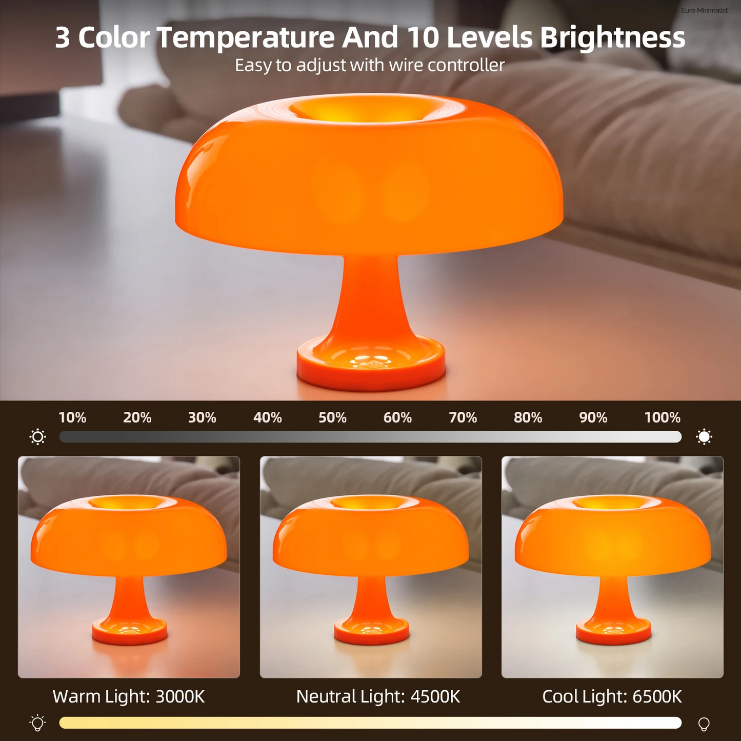 Table Lamp Table Classic Mushroom