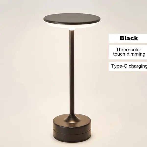 Lampe de table Macaron en verre noir ou argent
