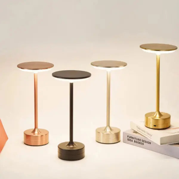 Lampe de table Macaron en verre noir ou argent