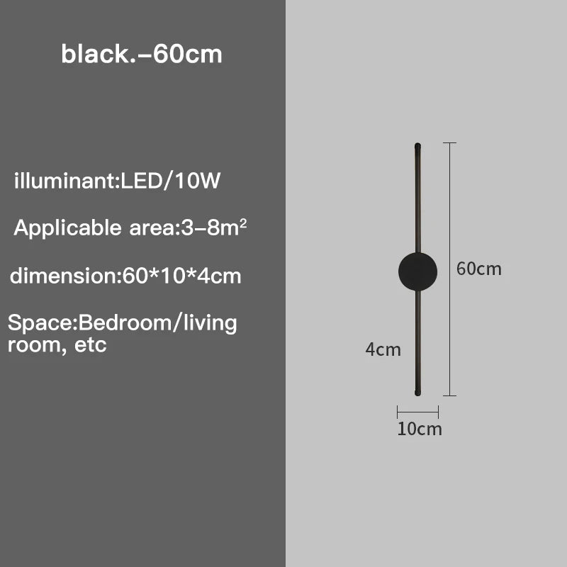 Iluminación de pared moderna larga