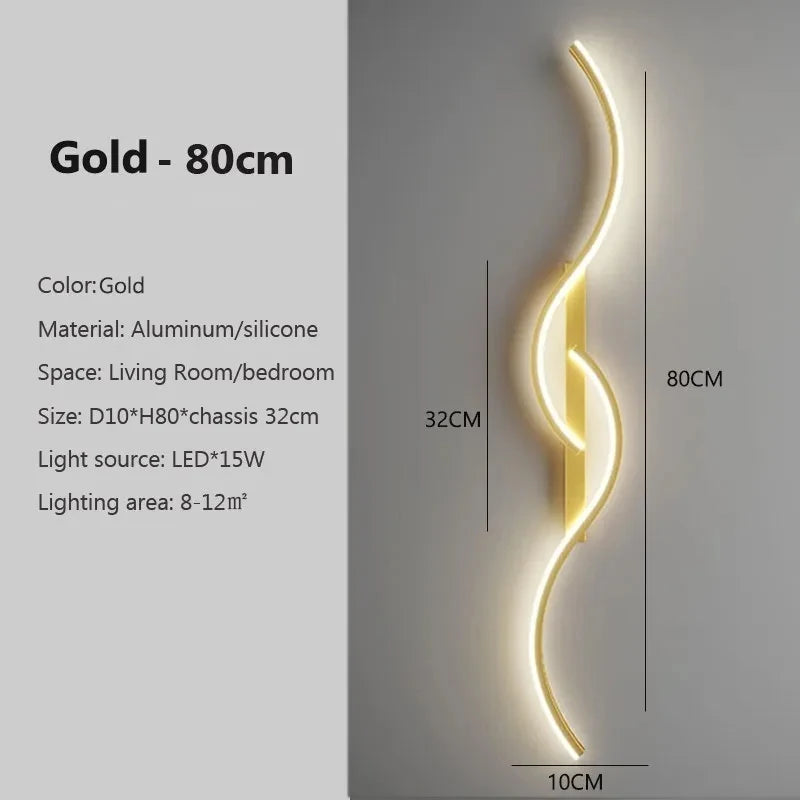 Iluminación de pared moderna y minimalista