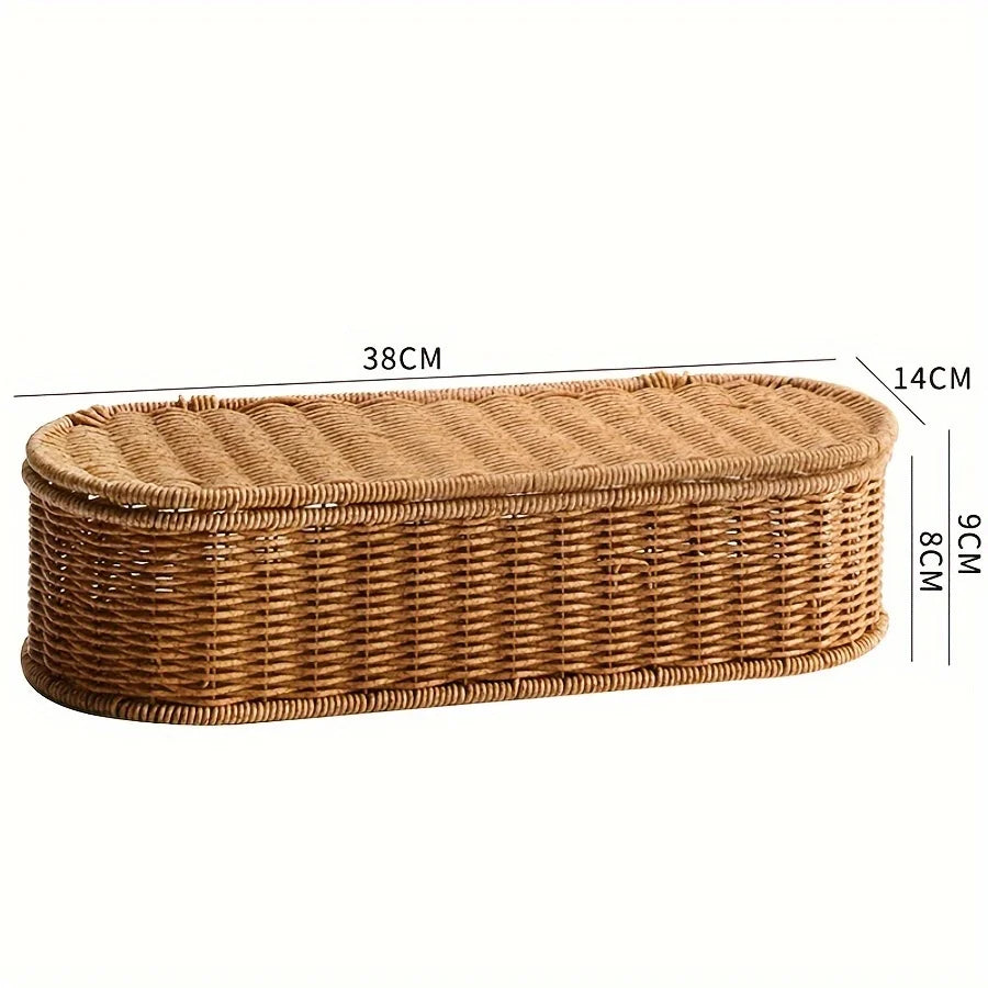 Boîte de rangement tissée décorative pour la maison