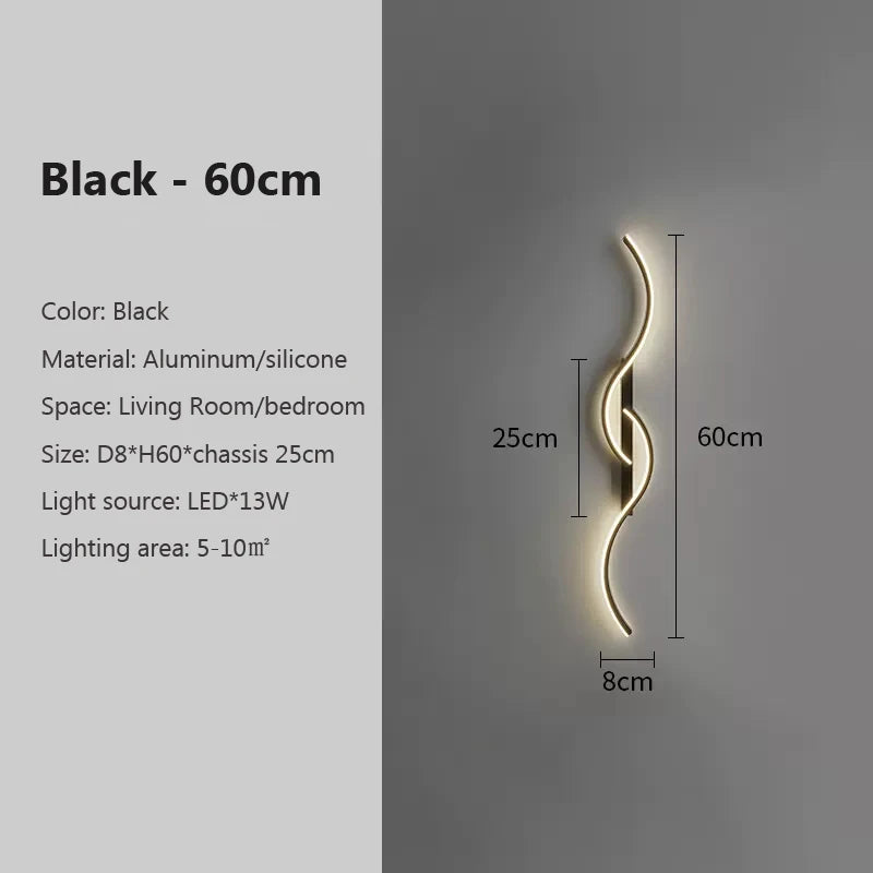 Iluminación de pared moderna y minimalista