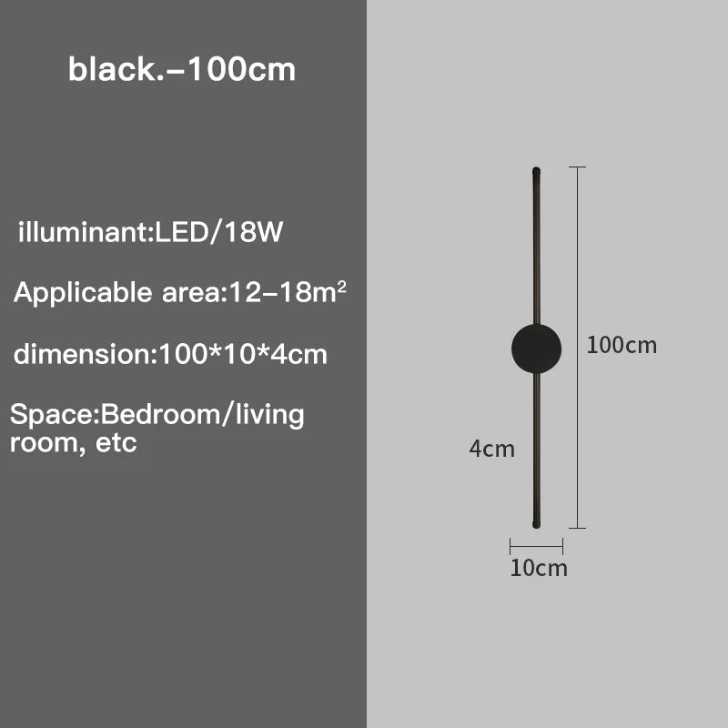 Iluminación de pared moderna larga
