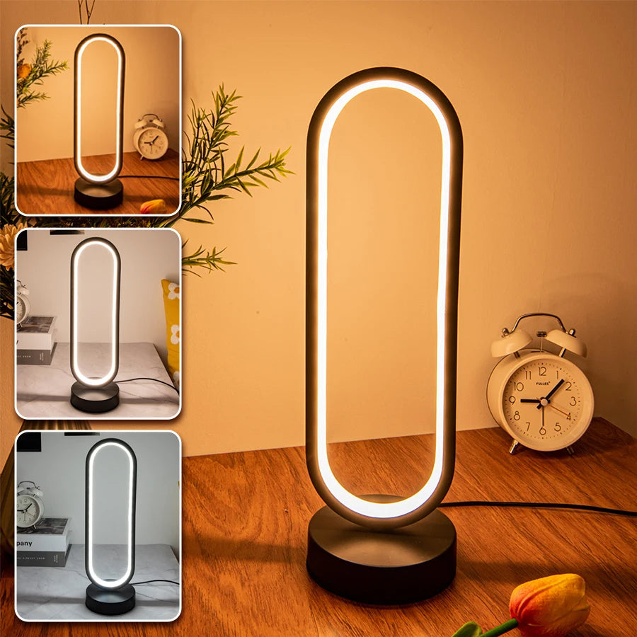 Lampe de table en spirale créative