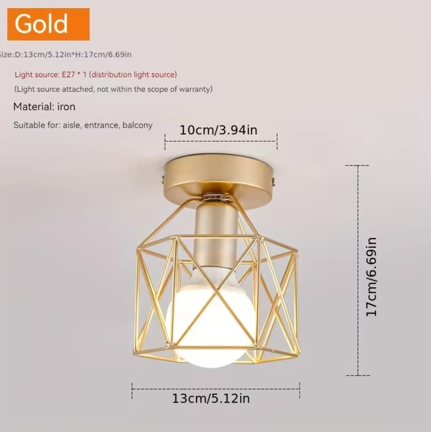 Éclairage dans le lustre de plafond