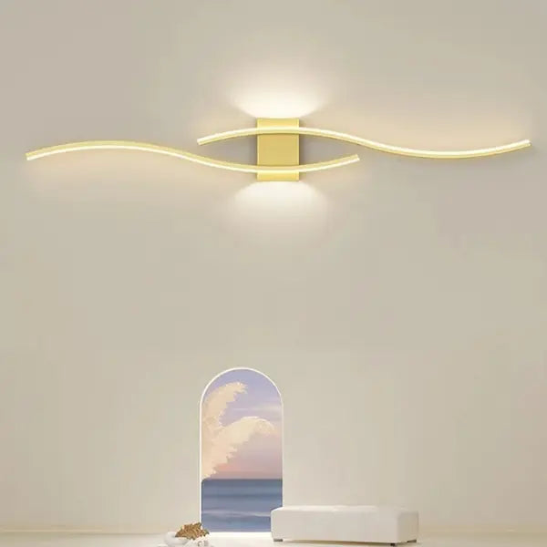 Applique murale LED moderne à longue bande, éclairage décoratif pour fond de télévision, chambre à coucher, salon, maison, éclairage d'intérieur