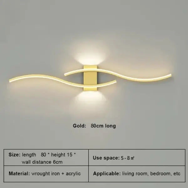 Applique murale LED moderne à longue bande, éclairage décoratif pour fond de télévision, chambre à coucher, salon, maison, éclairage d'intérieur