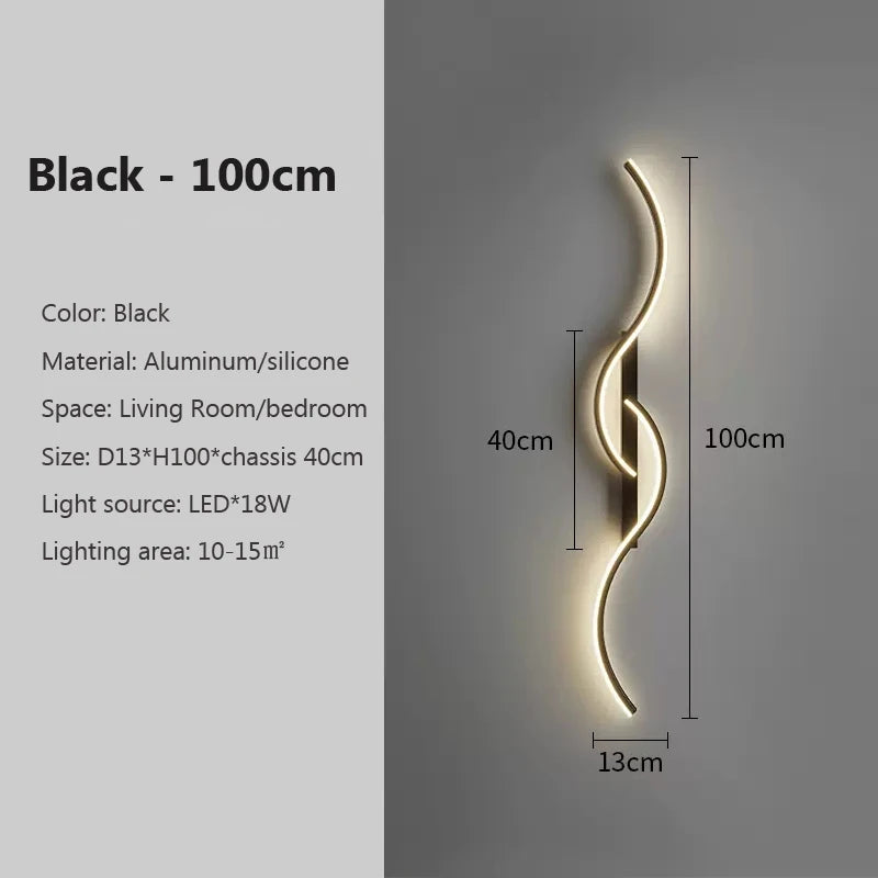 Iluminación de pared moderna y minimalista