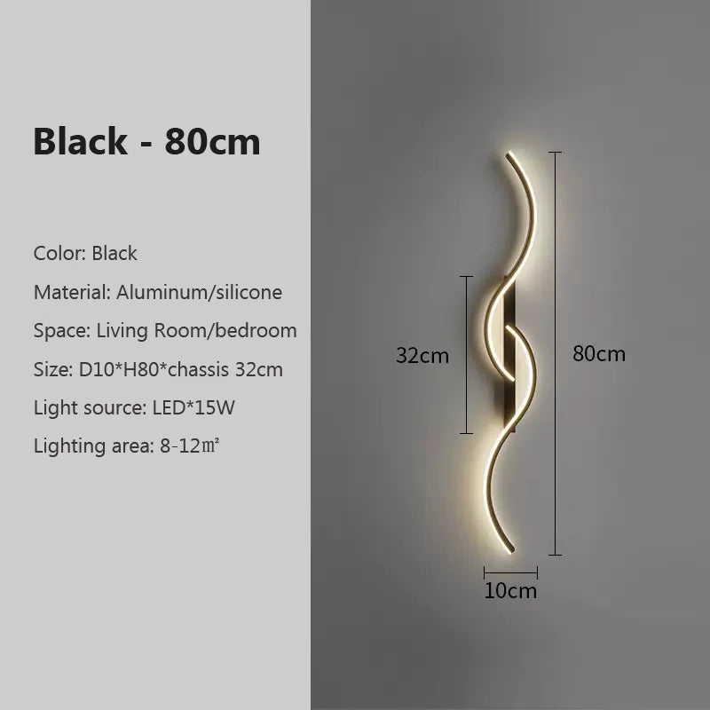 Iluminación de pared moderna y minimalista