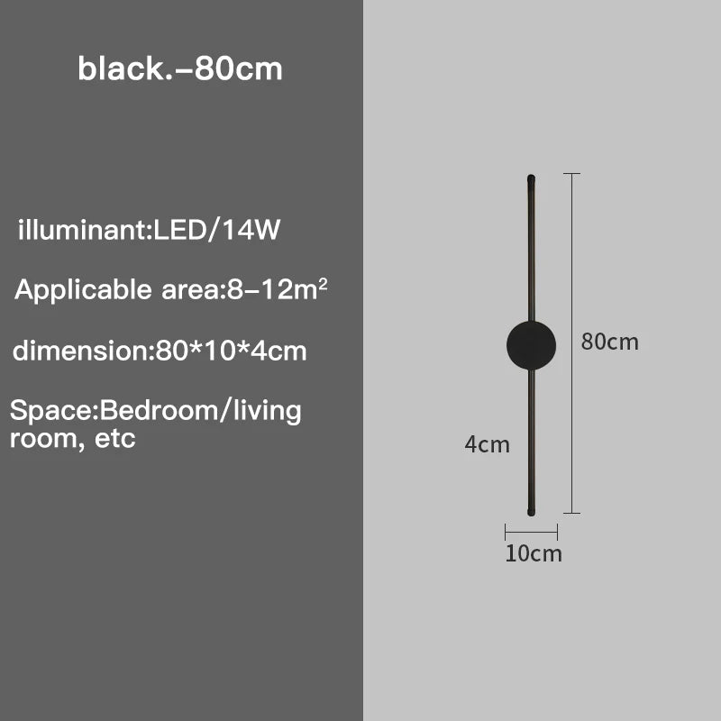 Iluminación de pared moderna larga