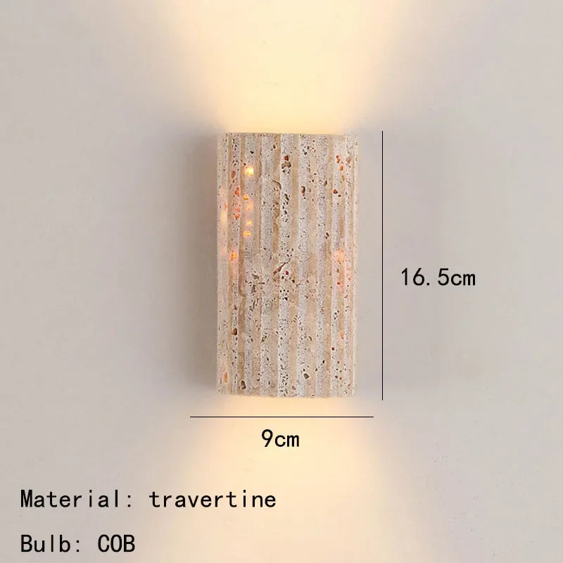 Iluminación de pared Wabi Sabi Piedra Natural