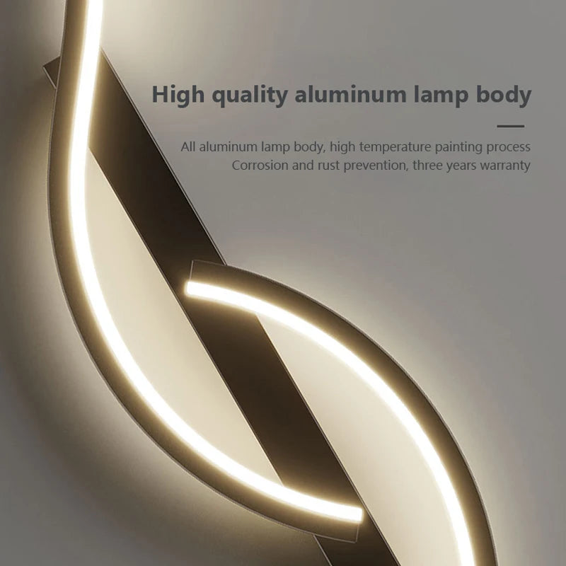 Iluminación de pared moderna y minimalista
