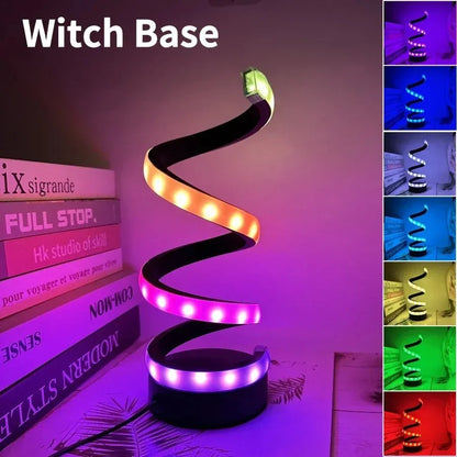 Lampe de table en spirale créative