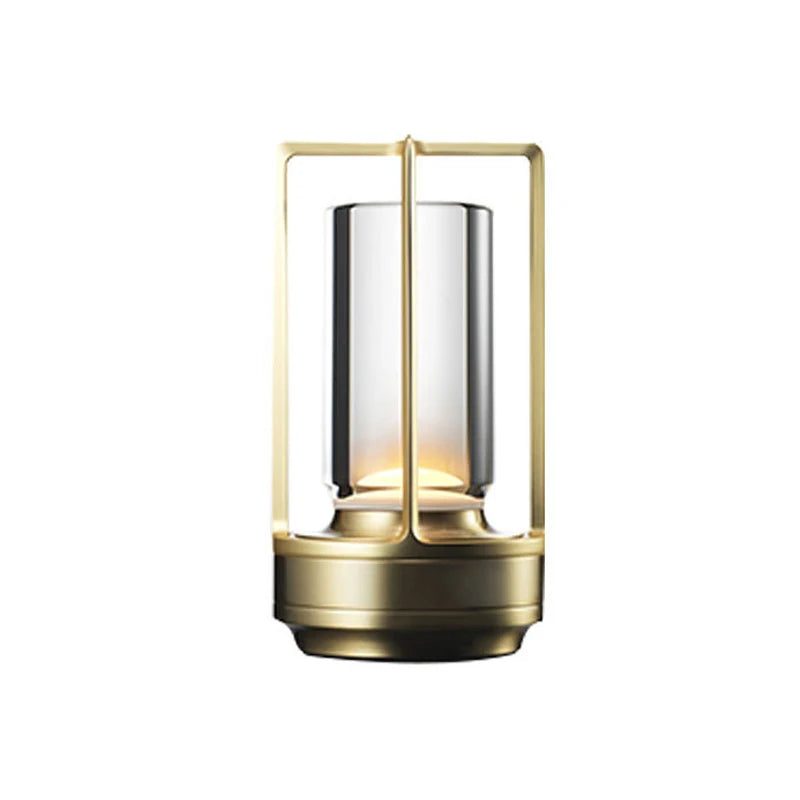 Lampe LED tactile rechargeable en alliage d'aluminium et cristal, idéale pour une table, un restaurant, une ambiance nocturne ou un camping