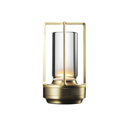 Lampe LED tactile rechargeable en alliage d'aluminium et cristal, idéale pour une table, un restaurant, une ambiance nocturne ou un camping
