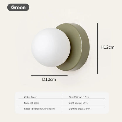 Applique murale LED nordique en verre