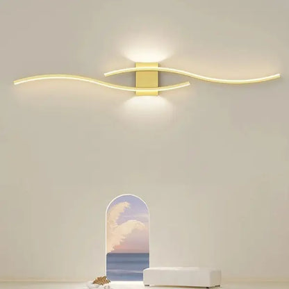 Applique murale LED moderne à longue bande, éclairage décoratif pour fond de télévision, chambre à coucher, salon, maison, éclairage d'intérieur