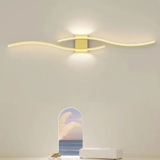 Applique murale LED moderne à longue bande, éclairage décoratif pour fond de télévision, chambre à coucher, salon, maison, éclairage d'intérieur