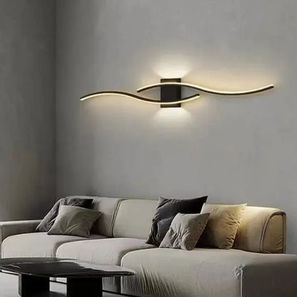 Applique murale LED moderne à longue bande, éclairage décoratif pour fond de télévision, chambre à coucher, salon, maison, éclairage d'intérieur