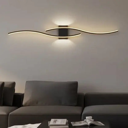 Applique murale LED moderne à longue bande, éclairage décoratif pour fond de télévision, chambre à coucher, salon, maison, éclairage d'intérieur