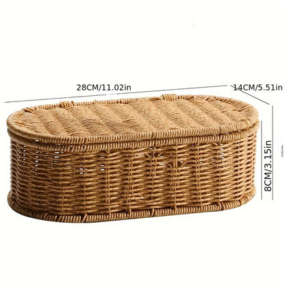 Boîte de rangement tissée décorative pour la maison