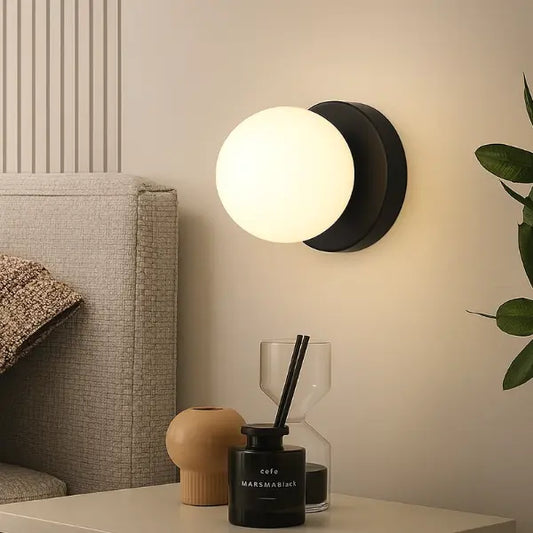 WALL-LIGHTING-MACARON-GLASS-BLACK-LED